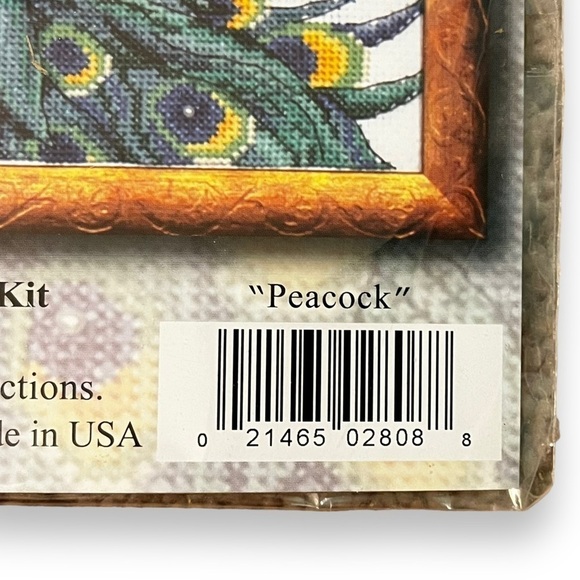 NEW Design Works Counted Cross Stitch Kit #2808 Peacock 14x14 Sealed Package - Picture 6 of 6
